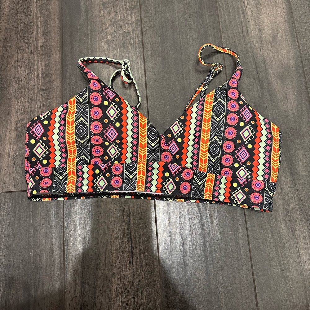 Multicolor Geometric Print Women's Top